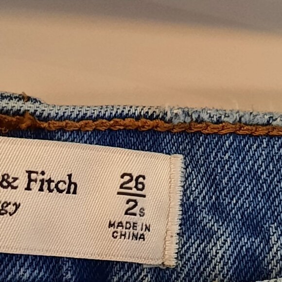 Abercrombie & Fitch Jeans Womens 26 2 Short 90s Baggy Low Rise Skater Grunge - Picture 7 of 14